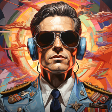 Digitale Kunst getiteld "Captain Smith" door Aurélia Turgis, Origineel Kunstwerk, AI gegenereerde afbeelding