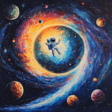 Digital Arts titled "In space 2" by Oksana Gorbatova, Original Artwork, AI generated image
