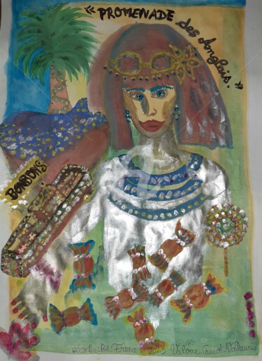 Painting titled "Friandises" by Valerie Guiot, Original Artwork, Gouache