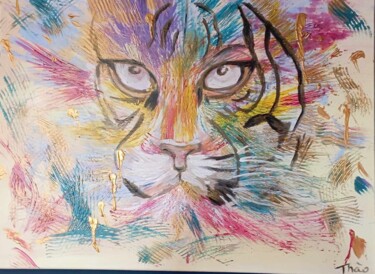 绘画 标题为“Tigre” 由Thi Thao Duhoux, 原创艺术品, 丙烯