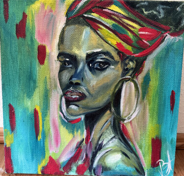 Schilderij getiteld "Stimme der Farbe" door Serhieieva Alina, Origineel Kunstwerk, Olie Gemonteerd op Frame voor houten bran…