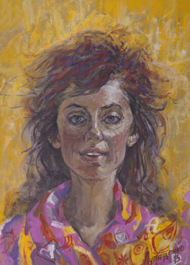 Pittura intitolato "Sunny mood" da Iryna Lupashchenko, Opera d'arte originale, Gouache