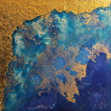 Pittura intitolato "Majestueux Océan 2" da Béatrice Burel, Opera d'arte originale, Acrilico Montato su Pannello di legno