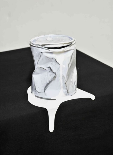Escultura titulada "Le vieux pot de pei…" por Yannick Bouillault, Obra de arte original, Acero inoxidable
