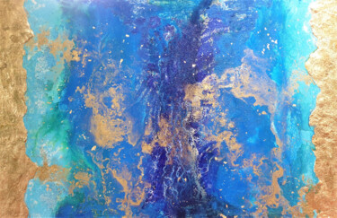 Pittura intitolato "Entre Deux Terres,…" da Béatrice Burel, Opera d'arte originale, Acrilico Montato su Pannello di legno