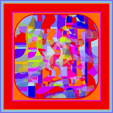 제목이 "FOULARD ARTISTICI I…"인 섬유 예술 Laila Lago & C. By Iannilli Antonella로, 원작, 섬유 섬유