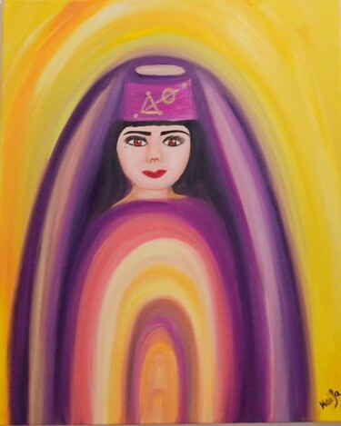 Peinture intitulée "FEMME SPIRITUELLE" par Haïfa Melliti, Œuvre d'art originale, Huile