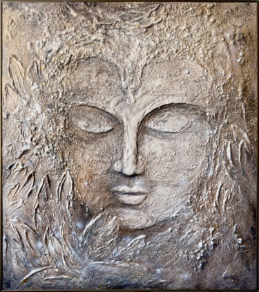 绘画 标题为“Light of Good Buddha” 由Kseniia Eliseeva, 原创艺术品, 丙烯
