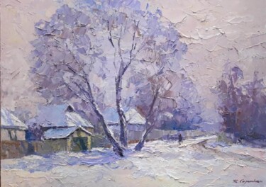 Peinture intitulée "Hoarfrost" par Boris Serdyuk, Œuvre d'art originale, Huile Monté sur Châssis en bois
