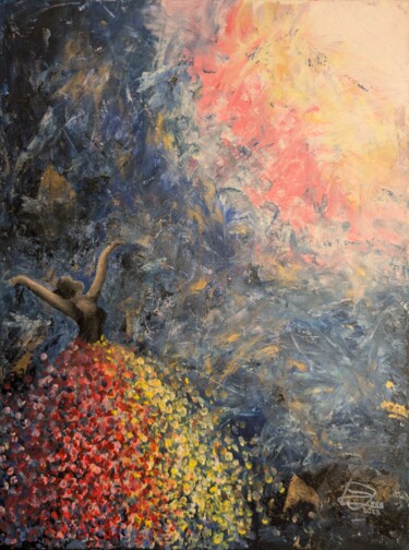 close to the sun Pittura intitolato "close to the sun" da Svea Wonneberger (Alexis), Opera d'arte originale, Acrilico Montato su Telaio per b…