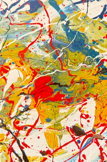 Schilderij getiteld "WTF 1" door Condrache, Origineel Kunstwerk, Glazuur Gemonteerd op Andere stijve panelen