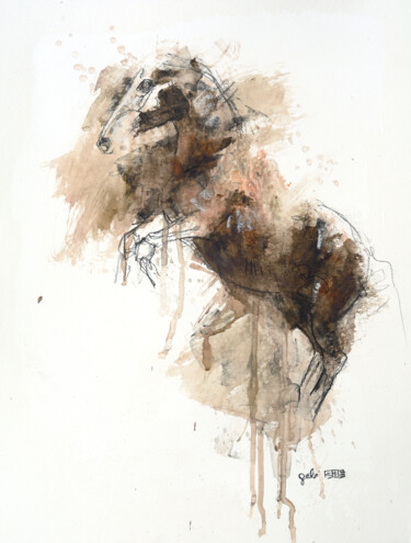 제목이 "Nu Equin 170t"인 미술작품 Benedicte Gele로, 원작, 아크릴
