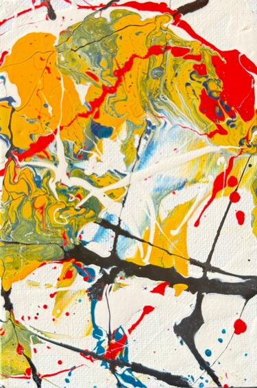 Schilderij getiteld "WTF 2" door Condrache, Origineel Kunstwerk, Glazuur Gemonteerd op Andere stijve panelen