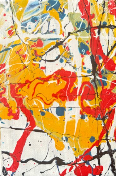 Schilderij getiteld "WTF 3" door Condrache, Origineel Kunstwerk, Glazuur Gemonteerd op Andere stijve panelen