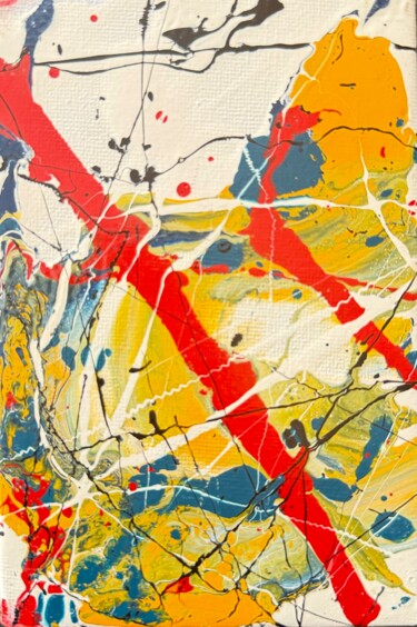 Schilderij getiteld "WTF 4" door Condrache, Origineel Kunstwerk, Glazuur Gemonteerd op Andere stijve panelen