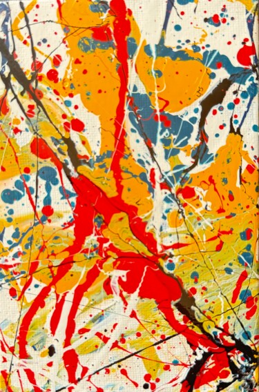 Schilderij getiteld "WTF 5" door Condrache, Origineel Kunstwerk, Glazuur Gemonteerd op Andere stijve panelen