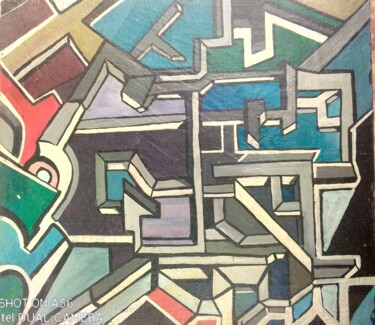 Pittura intitolato "Archilabirynthe" da Daoudi Mohamed, Opera d'arte originale, Olio