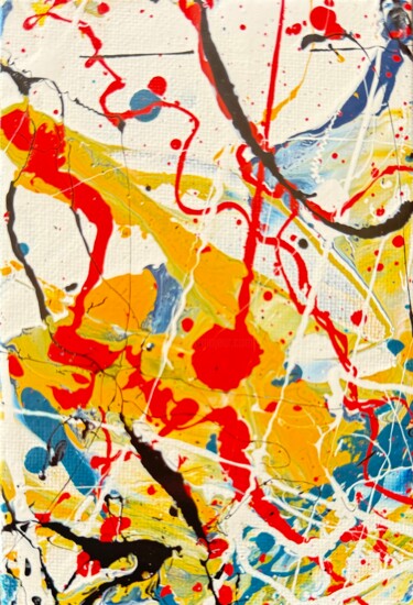 Schilderij getiteld "WTF 10" door Condrache, Origineel Kunstwerk, Glazuur Gemonteerd op Andere stijve panelen