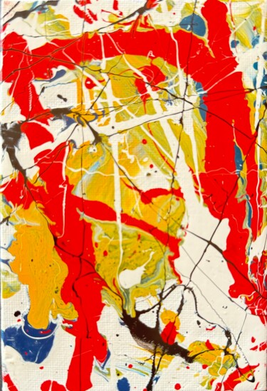 Schilderij getiteld "WTF 11" door Condrache, Origineel Kunstwerk, Glazuur Gemonteerd op Andere stijve panelen