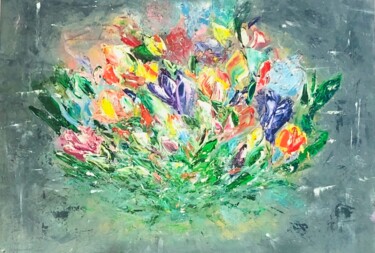 Pintura intitulada "Нет слов. Только со…" por Inna Davydova, Obras de arte originais, Óleo Montado em Armação em madeira