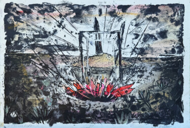 Darren's Garden Lithograph Εκτυπώσεις & Χαρακτικά με τίτλο "Darren's Garden Lit…" από Darren Jekel, Αυθεντικά έργα τέχνης, Μελάνι