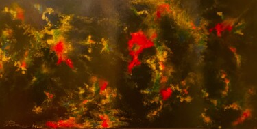 1 Million light years Galaxy, Oil on Panel, 24x48 inch, Peinture intitulée "1 Million light yea…" par Romeo Dobrota, Œuvre d'art originale, Huile Monté sur Panneau de bois