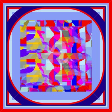 제목이 "FOULARD ARTISTICI -…"인 섬유 예술 Laila Lago & C. By Iannilli Antonella로, 원작, 디지털 페인팅
