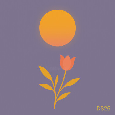 Painting titled "Digital Petal" by Ds 26, Original Artwork, Digital Painting