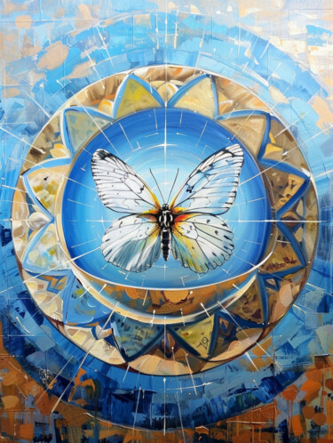 symbol Butterfly spiritual birth digital art 数字艺术 标题为“symbol Butterfly sp…” 由Nadezhda Dvornikova, 原创艺术品, 数字油画 安装在artwork_cat.上