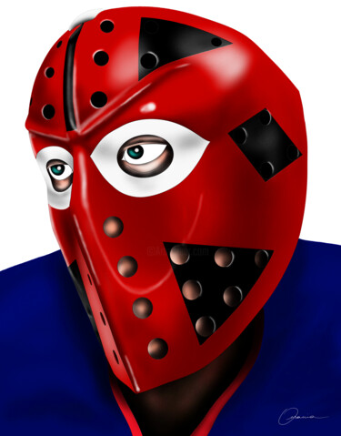 Billy Smith New York Islanders NHL Hockey Goalie Mask "Billy Smith New Yor…" başlıklı Dijital Sanat Ouraniart tarafından, Orijinal sanat, Dijital Resim