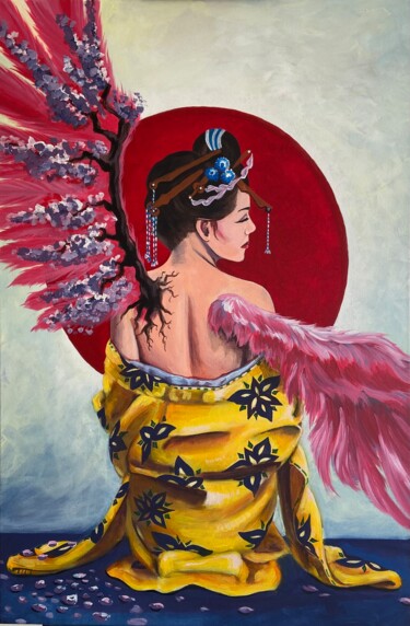 Japan Angel Ζωγραφική με τίτλο "Japan Angel" από Victor Panuta, Αυθεντικά έργα τέχνης, Ακρυλικό