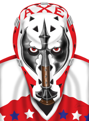 Gary Smith Washington Capitals NHL Hockey Goalie Mask "Gary Smith Washingt…" başlıklı Dijital Sanat Ouraniart tarafından, Orijinal sanat, Dijital Resim