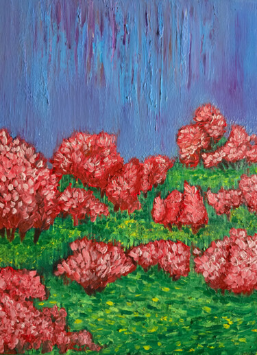 绘画 标题为“Whispers of Bloom” 由Maksim Gorshkov, 原创艺术品, 油 安装在木质担架架上