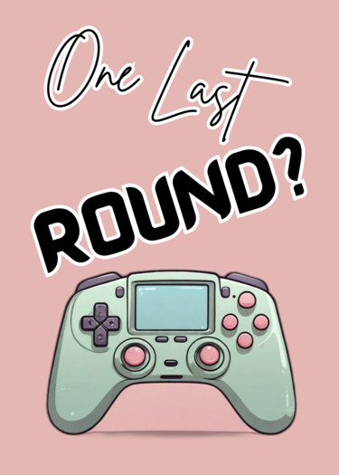 One Last Round Gaming Controller for Gamers & Streamers Digital Arts titled "One Last Round Gami…" by Cold Wild, Original Artwork, AI generated image