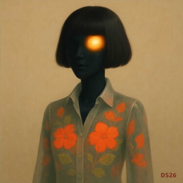 Painting titled "Neural Petals" by Ds 26, Original Artwork, Digital Painting