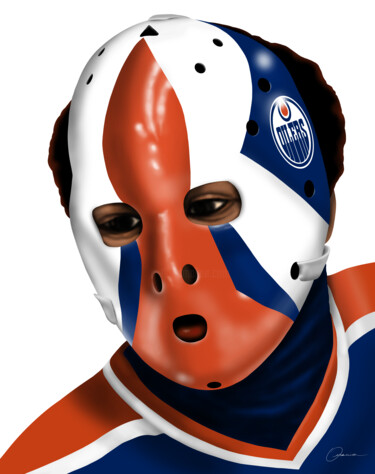 数字艺术 标题为“Grant Fuhr Edmonton…” 由Ouraniart, 原创艺术品, 数字油画