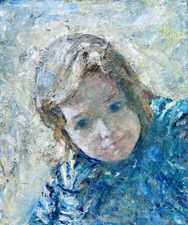 Portrait of a Boy 绘画 标题为“Portrait of a Boy” 由Zakhar Shevchuk, 原创艺术品, 油 安装在木质担架架上