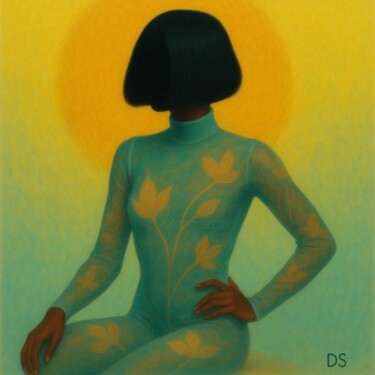 绘画 标题为“Biobot in Bloom” 由Ds 26, 原创艺术品, 数字油画