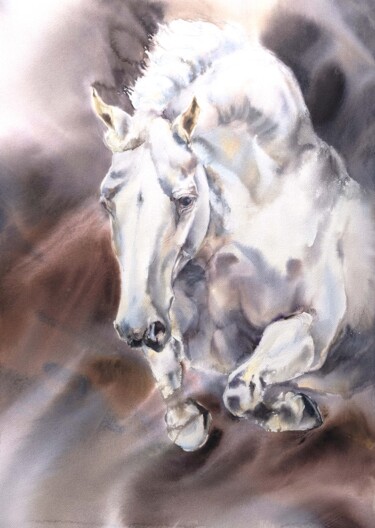 Pegasus "Pegasus" başlıklı Tablo Elena Krivoruchenko tarafından, Orijinal sanat, Suluboya