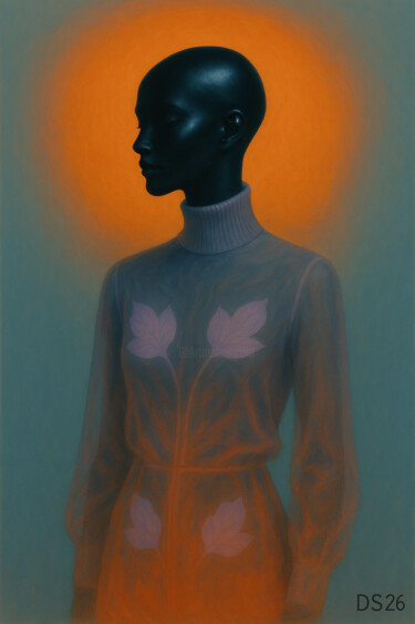 Painting titled "Noir Botany Unit" by Ds 26, Original Artwork, Digital Painting