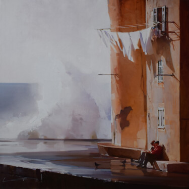Peinture intitulée ""Monday"" par Alex Chernigin, Œuvre d'art originale, Huile Monté sur Châssis en bois