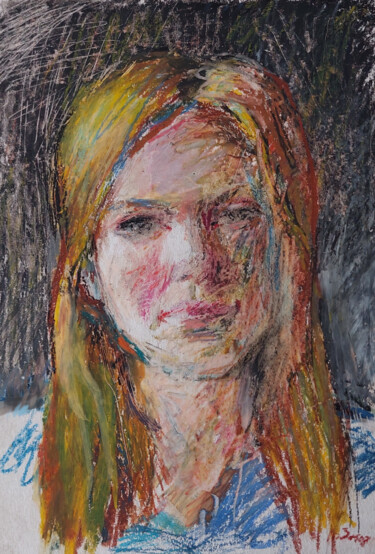 绘画 标题为“Oil pastel study” 由Vladislav Zdor, 原创艺术品, 粉彩