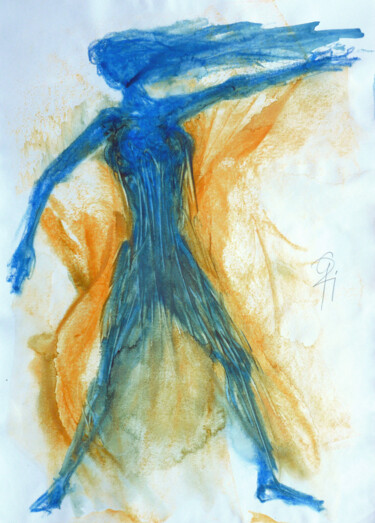 Feenkleid. Dessin intitulée "Feenkleid." par Götz Wiedenroth, Œuvre d'art originale, Cire