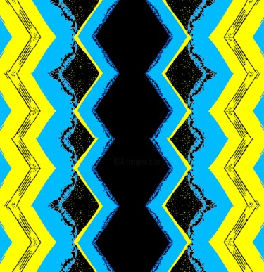 摄影 标题为“Nu Deco Blue Yellow…” 由Ken Lerner, 原创艺术品, 数码摄影