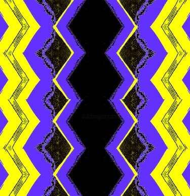 Nu Deco Yellow Violet Black 1d6 Fotografia intitolato "Nu Deco Yellow Viol…" da Ken Lerner, Opera d'arte originale, Fotografia digitale