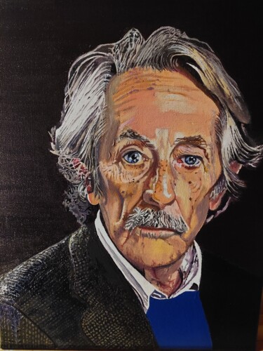 Pittura intitolato "jean ROCHEFORT" da Jean Vincent-Beaume, Opera d'arte originale, Olio Montato su Telaio per barella in le…