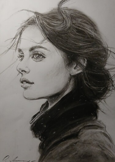 Tekening getiteld "Непогода" door Olga Lobova, Origineel Kunstwerk, Pastel