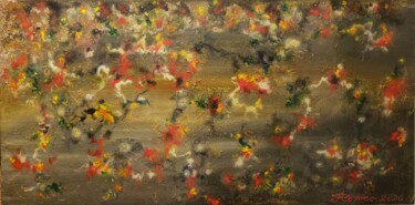 Peinture intitulée "Romeo's 1-st Galaxy…" par Romeo Dobrota, Œuvre d'art originale, Huile Monté sur Châssis en bois