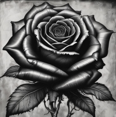 DAJA BLAQQ: FLOWER SERIES COLLECTION (NOIR FLEUR) Digital Arts titled "DAJA BLAQQ: FLOWER…" by Daja, Original Artwork, AI generated image