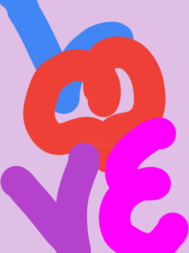 DAJA BLAQQ: ART SERIES COLLECTION (LOVE) Arte digitale intitolato "DAJA BLAQQ: ART SER…" da Daja, Opera d'arte originale, Pittura digitale